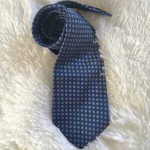 Brooks Brothers Blue checkered 100% Silk Tie
